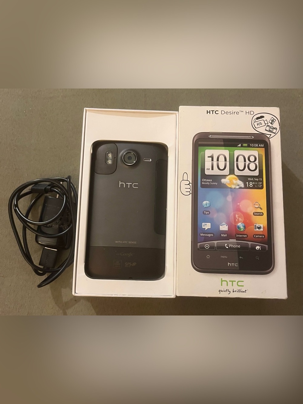 HTC Desire HD Black Smartphone with Box